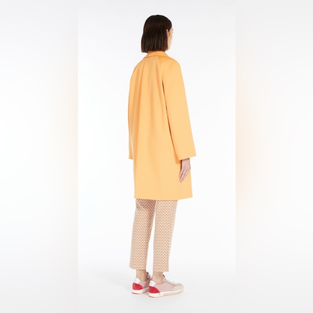 NWT [MaxMara] Weekend Women's Double-Breasted Light Coat Jacket Orange Women’s S - Picture 4 of 12